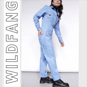 NWOT Wildfang The Essential Long sleeve Coverall jumpsuit cornflower M